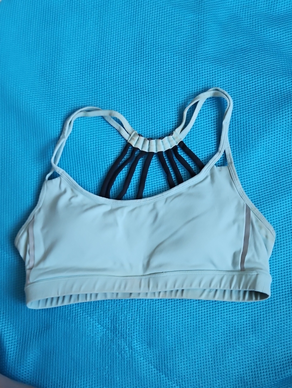 Light Cream Strappy Back Sports Bralette